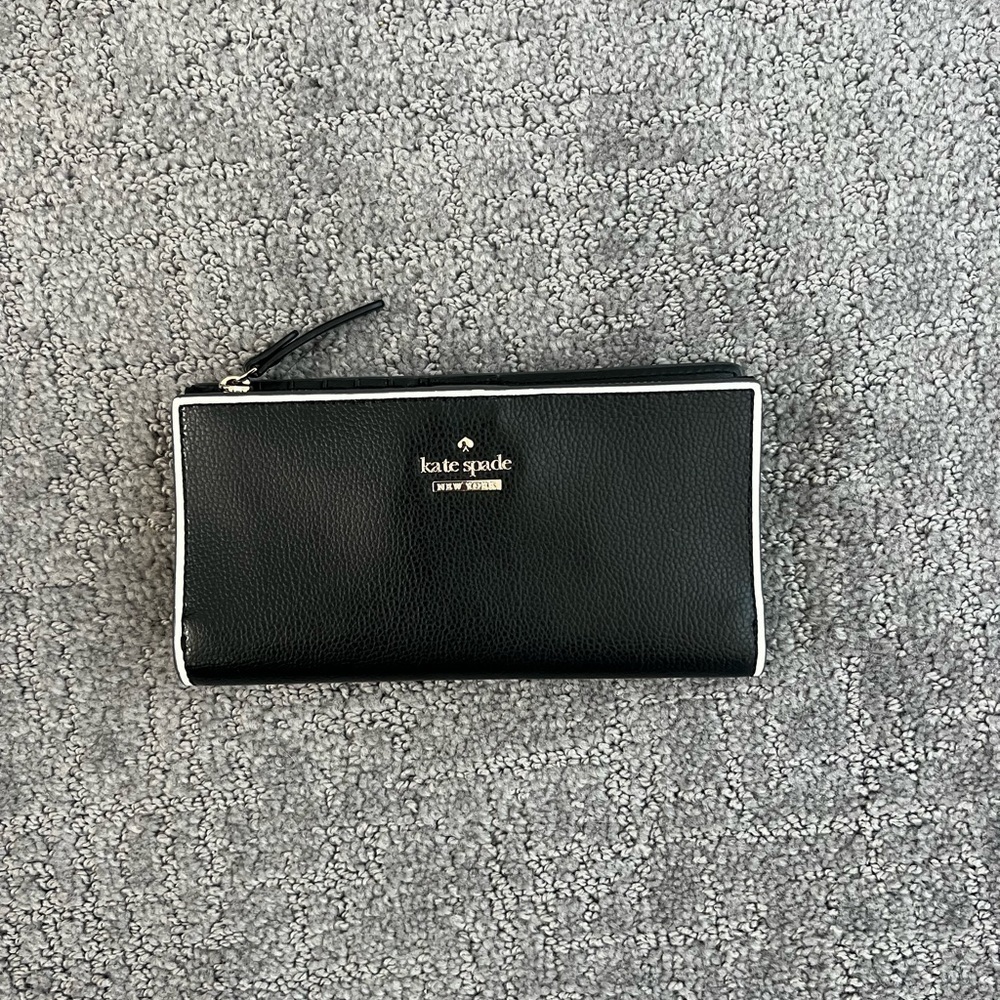 Kate Spade Black Leather Card Holder Wallet
